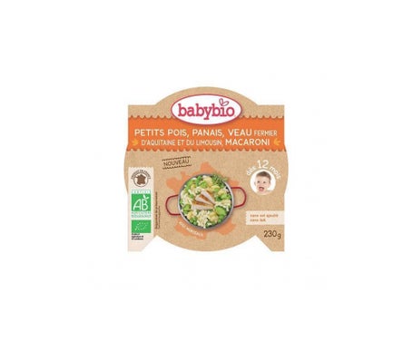 Babybio Meals - Vegetables with veal and macaroni (230g) - Alimentación del bebé