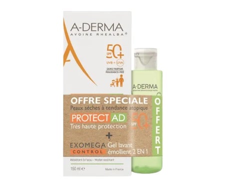 A-Derma Protect-AD crema 150ml + Gel Exomega Control 100ml