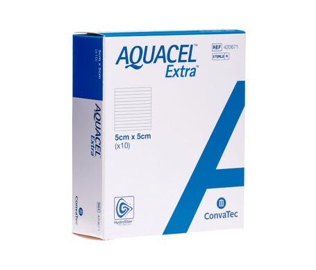 Aquacel Extra Apósito Hidrofibra 5 X5 cm 10 uds