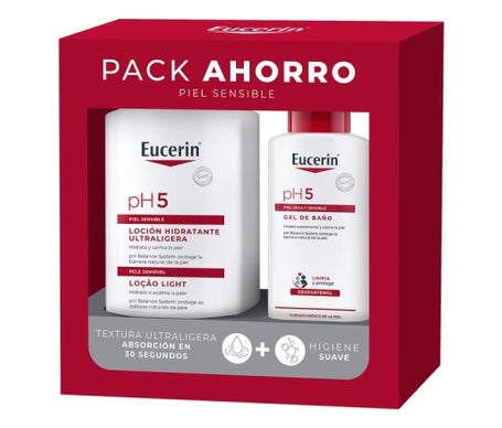 Eucerin Pack Ph5 Loción Ultaligera 1L + Gel Baño 200ml