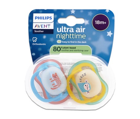 Philips Avent Ultra Air Nighttime Chupete +18M Scf376/32 2 uds