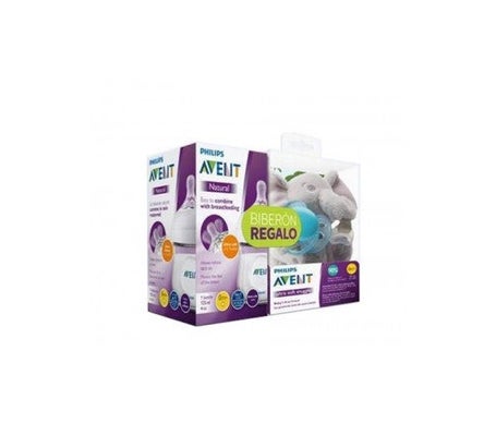 Avent Pack Chupete Ultrasoft + Peluche Elefante + Biberón Natural 125ml