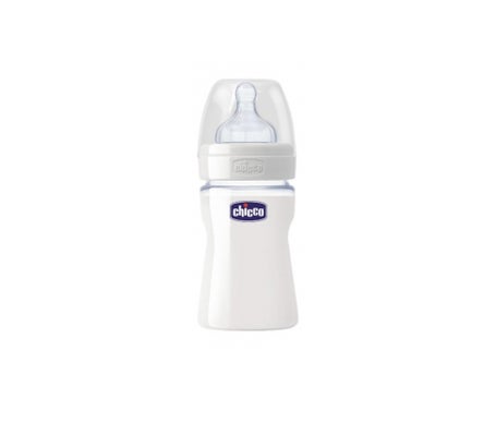 Chicco Biberón Well-Being Vidrio Silicona Neutro 0 M+ 150 ml