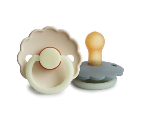 Frigg Chupete Silicona Nocturno 0-6M Cream French Gray 2uds