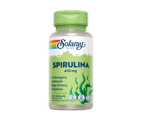 Solaray Spirulina 410mg 100 Comprimidos