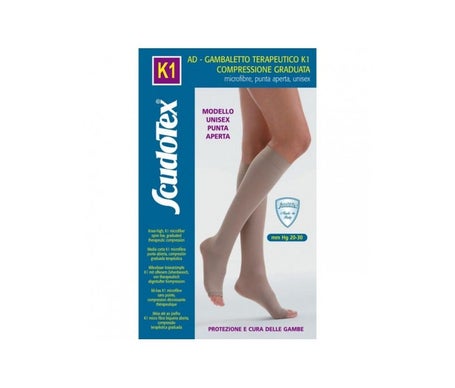 Scudotex K1 Calcetín Microfibra Open Toe 5 Beige 1 Par