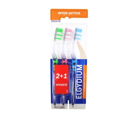Elgydium Interactive Cepillo de Dientes Medio 3uds