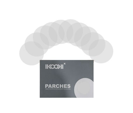 Ikooki Freestyle Libre Parches Transparente Centro 7,5cm 10uds