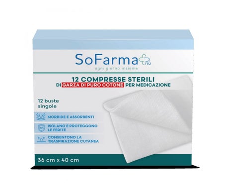 Sofarmapiù Compresas Algodón 36x40cm 12uds