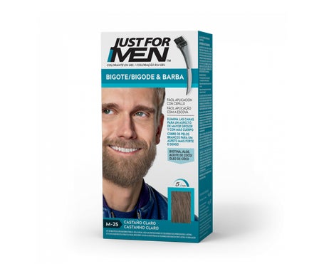Just For Men gel colorante marrone chiaro per baffi e barba 30ml