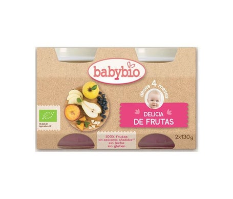 BabybioTarrito Ecológico Delicia De Frutas 2x130g
