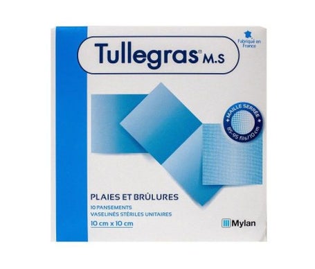 Tulle Gras Vendajes Estrictos Vaselinas 10*10 Cm Caja de 10.