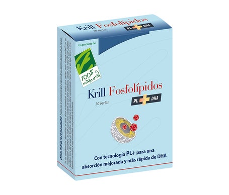 100% Natural Krill Fosfolípidos PL + DHA 30 Perlas
