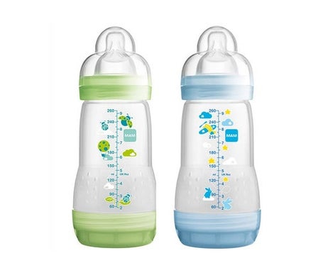 Mam Biberón Easy Start Anti-Colic D2 Bleu Vert 2x260ml