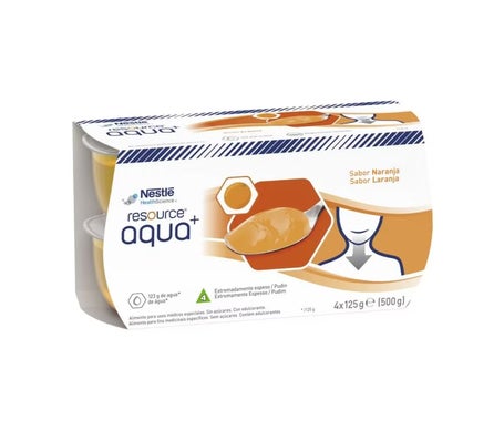 Resource Aqua+ Agua Gelificada Naranja 4x125g