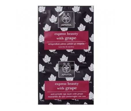 Apivita Express Beauty mascarilla antiarrugas ojos uva 2x2ml