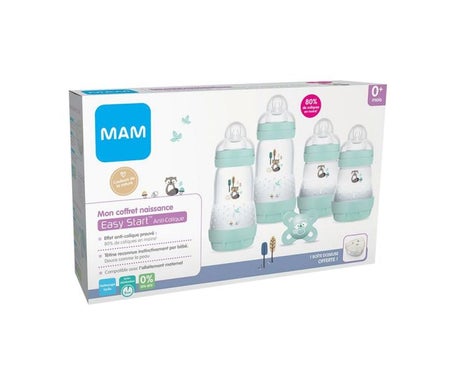  MAM Easy Start - Biberón anticólico, fácil de cambiar entre el  pecho y el biberón, reduce las burbujas de aire, paquete de 3, recién  nacido, niño : Bebés