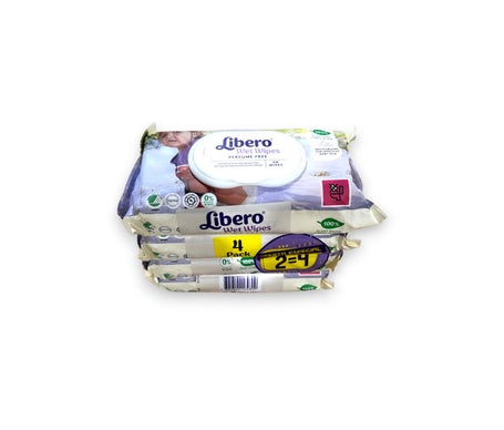Libero Wet Wipes Toallitas Higiene Bebé 4x64uds