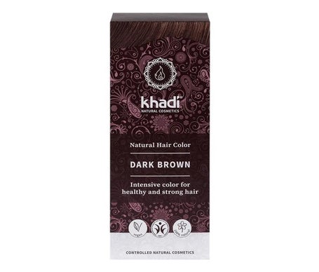 Khadi Tinte Castaño Oscuro 100% Vegetal 100g