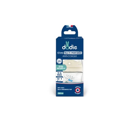 Dodie Biberón Tetina Multiperforada Flujo 1 0-6M Azul 150ml