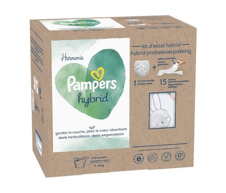 Pampers Harmony Hybrid Starter-Kit (3-16kg) 1+15 pcs. - Pañales