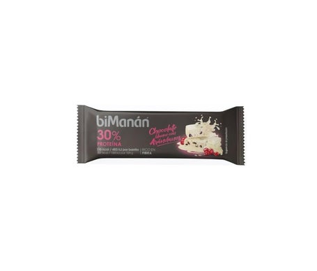 biManán BeFit Barrita Chocolate Blanco con Arándanos 35g
