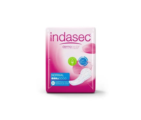 Indasec Normal Compresa Perdidas Leves Bolsa 24 Compresas