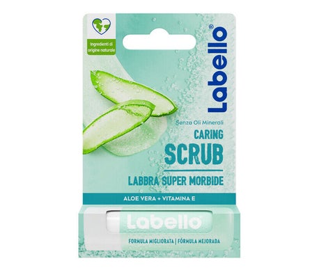 Labello Scrub Hidratante con Aloe Vera Orgánico y Vitamina E 4,8g