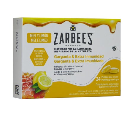 Zarbeil Pastillas Garganta & Inmunidad Miel Limón 24comp