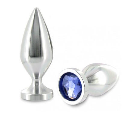 Metal Hard Anal Plug Aluminum Crystal Color Small 5,71cm 1ud