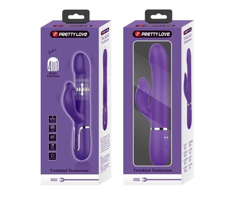Pretty Love Zalin Vibrador Rabbit Perlas 4 en 1 Morado 1ud