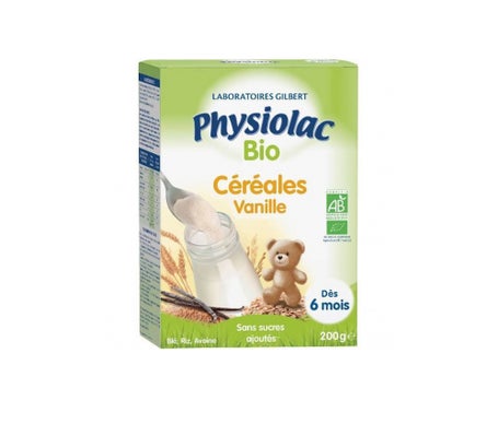 Physiolac Organic vanilla cereals (200g) - Alimentación del bebé