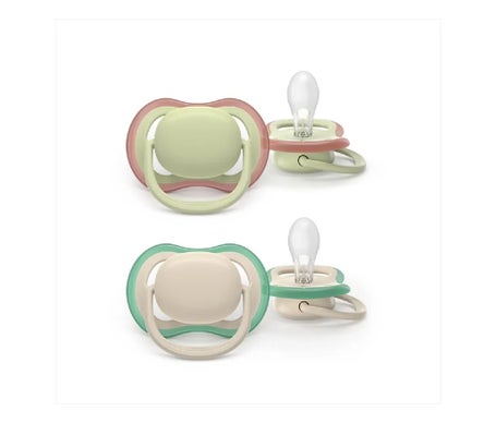 Philips Avent Ultra Air Chupete Eco Beige Verde 6-18M 2 uds