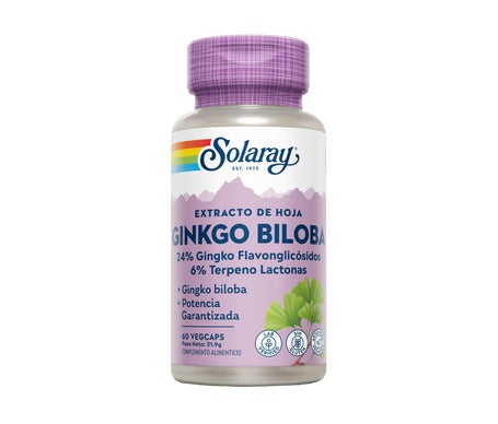 Solaray Ginkgo Biloba Extract 60 Mg 60 Cáps