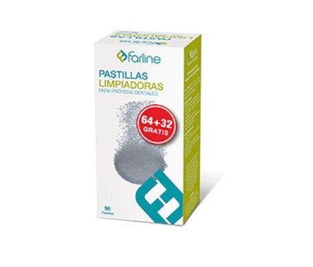 Farline Pastillas Limpiadoras Prótesis Dental 96uds