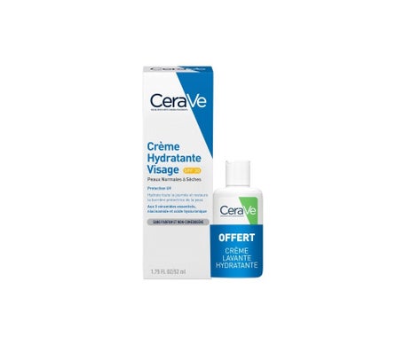 Cerave® Crema Facial SPF30 52ml + Crema Limpiadora 20ml
