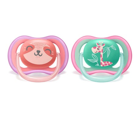 Avent Chupete Ultra Air +18m Animales Rosa 2uds