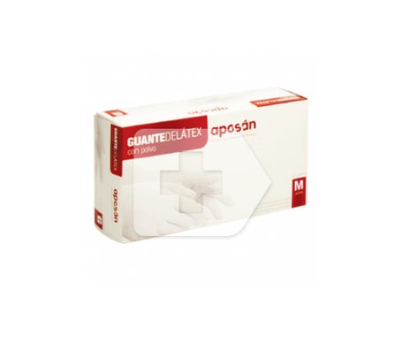 Aposán guante látex T-mediana 100uds