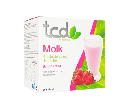 Batido Flavored morango da proteína Molk da Tcd 30 envelopes