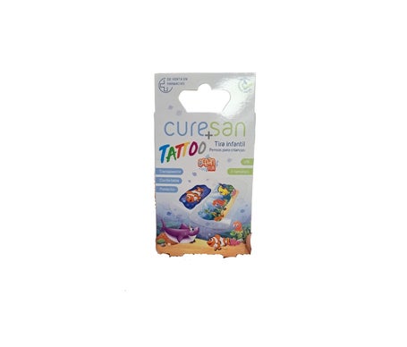 Curesan Tattoo Tiras Infantiles Ocean Fun 2 Tamaños 16uds