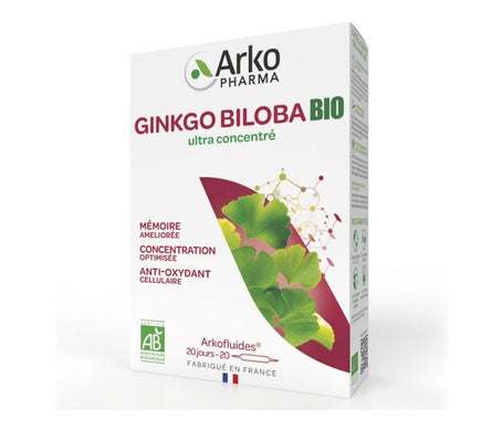 Arkopharma Arkofluidos Ginkgo Biloba BIO 20 ampollas