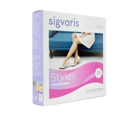 Sigvaris Styles 2 Medias Transparente Negro Normal Talla XXL 1ud