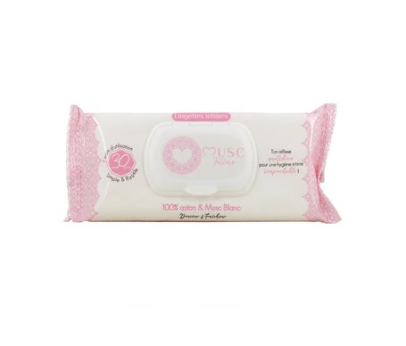 Musc Intime Toallitas Íntimas Algodón Almizcle Blanco 30uds