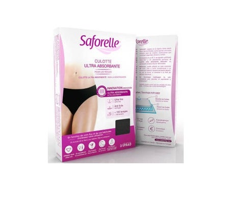 Saforelle Black Ultra Absorbent Panties Size 44 (1pc)