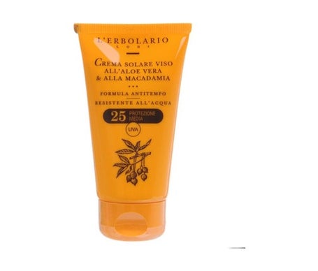 'L''Erbolario Crema Solare Viso con Aloe Vera Macadamia 25 Medium Protection 75ml'