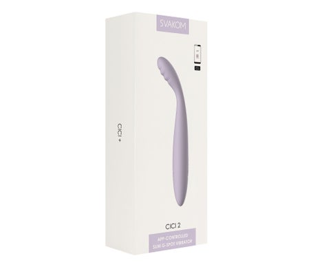 Svakom Cici 2 App Controlled Slim G-Spot Vibrator Lavender 1ud