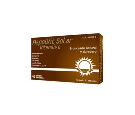 Aspolvit solar intensive Bronceado Natural y duradero 30cáps