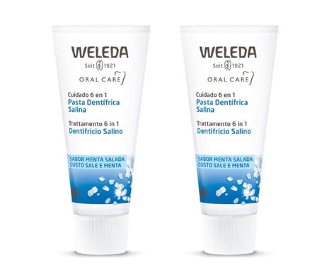 Weleda Pasta Dentífrica Salina Sabor Menta Salada 2x75ml