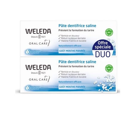 Weleda Pasta Dentífrica Salina Sabor Menta Salada 2x75ml