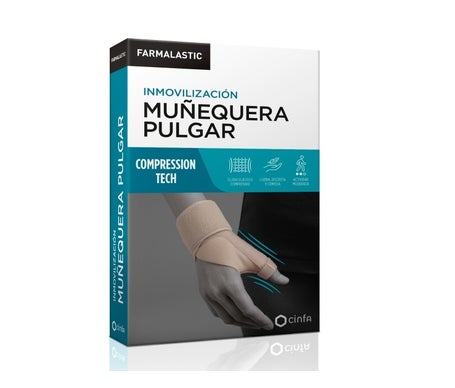 Muñequera artrosis de pulgar (DESCANSO) T.Mediana mano izquierda  FARMALASTIC - Farmacia Laura Quintana en Ciudad Real